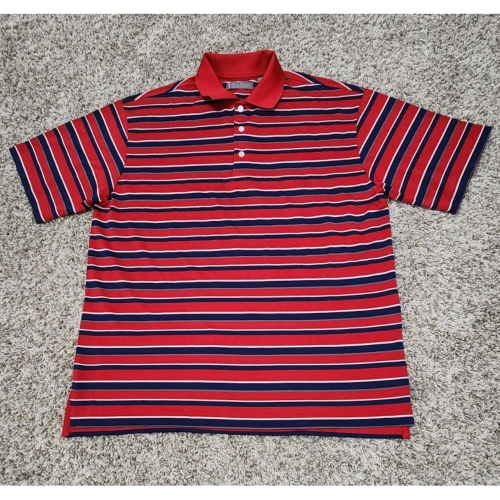 Daniel Cremieux Signature Collection Mens‎ Medium Red Athletic Golf Polo Ex Cond